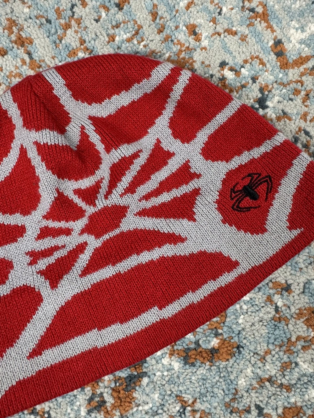 Other Vintage Y2K spiderweb spider print graphic beanie Size ONE SIZE - 5 Thumbnail
