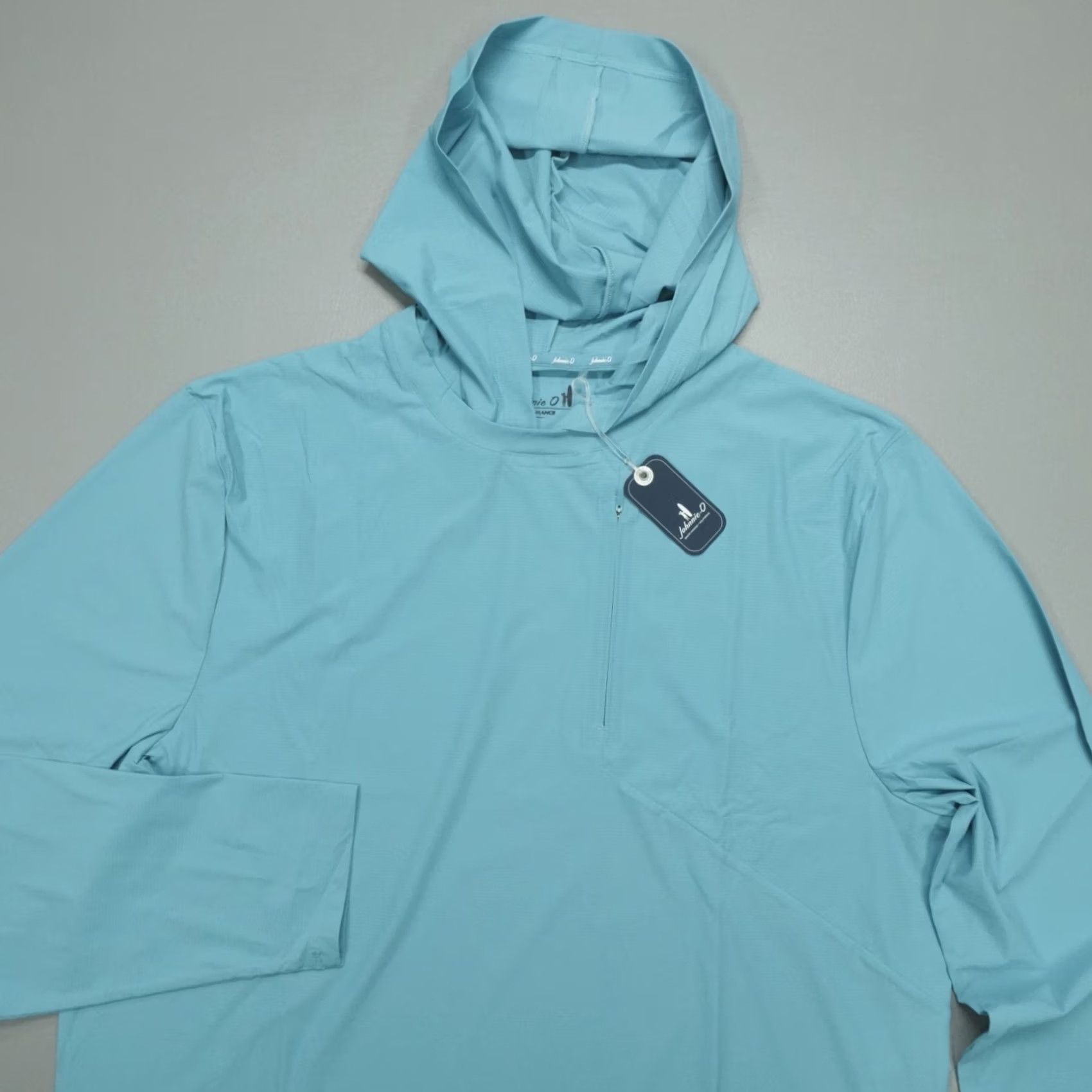johnnie-O johnnie-O Hoodie Mens Size L Blue Breathable Lightweight Logo Performance Pullover Sports Size US M / EU 48-50 / 2 - 2 Thumbnail