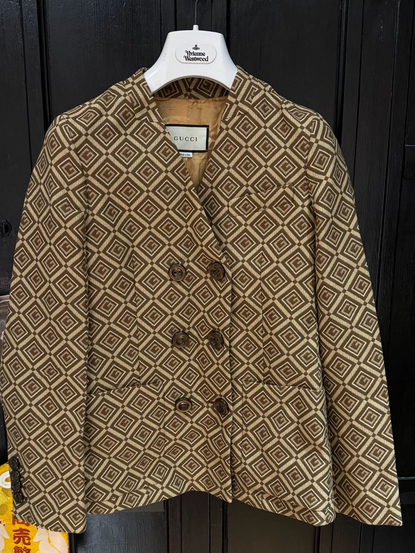 Gucci Gucci 1961 Full Print Letter Suit Jacket Size US M / EU 48-50 / 2 - 1 Thumbnail