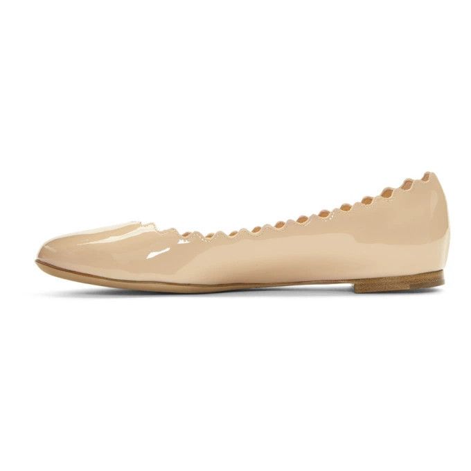 Chloe o1loc1c10226 Lauren Ballerinas in Delicate Nude Size US 7 / IT 37 - 3 Thumbnail