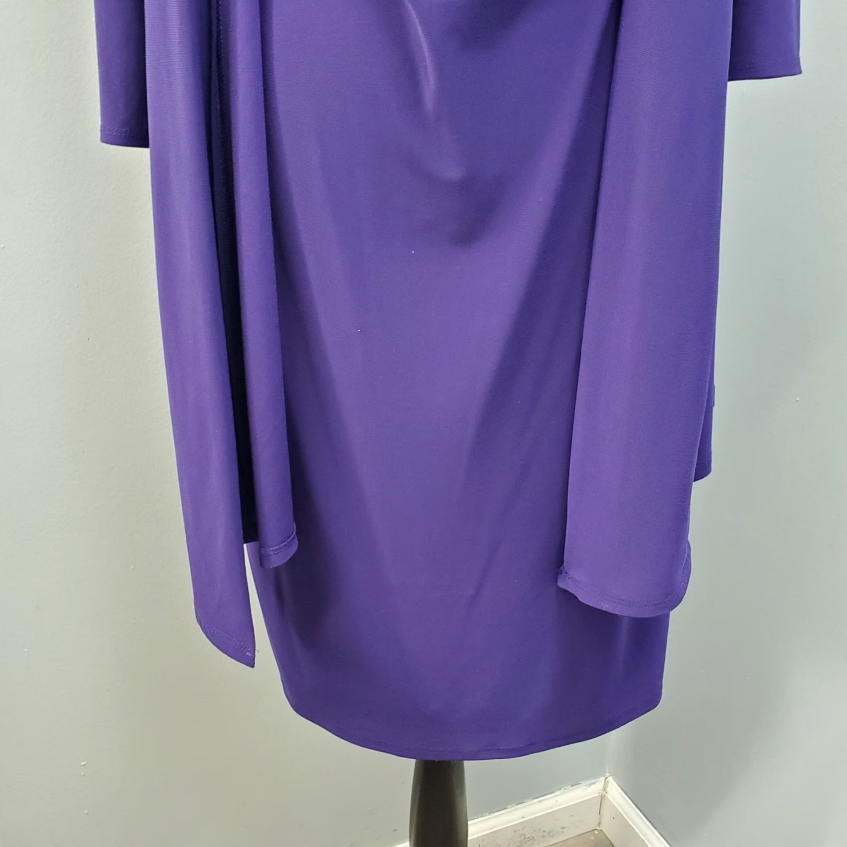 Jones New York Jones New York Dress Womens 8 Purple Tank Dress Polyester Sleeveless Knee Length Vintage? Pre-owned Size M / US 6-8 / IT 42-44 - 6 Thumbnail