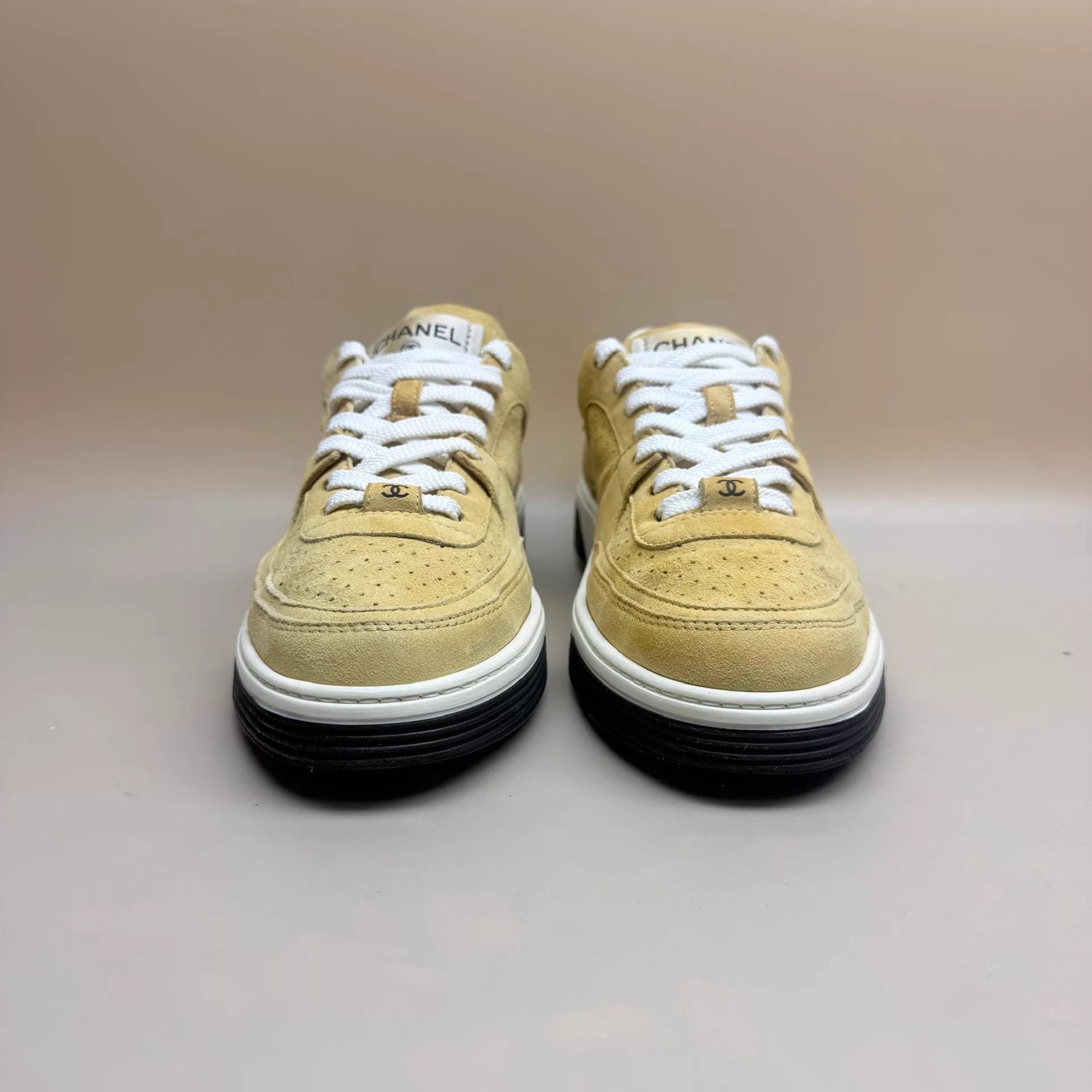 Chanel CHANEL Double C Air Force Sneaker Wheat 39 99 New Size US 6 / EU 39 - 2 Thumbnail