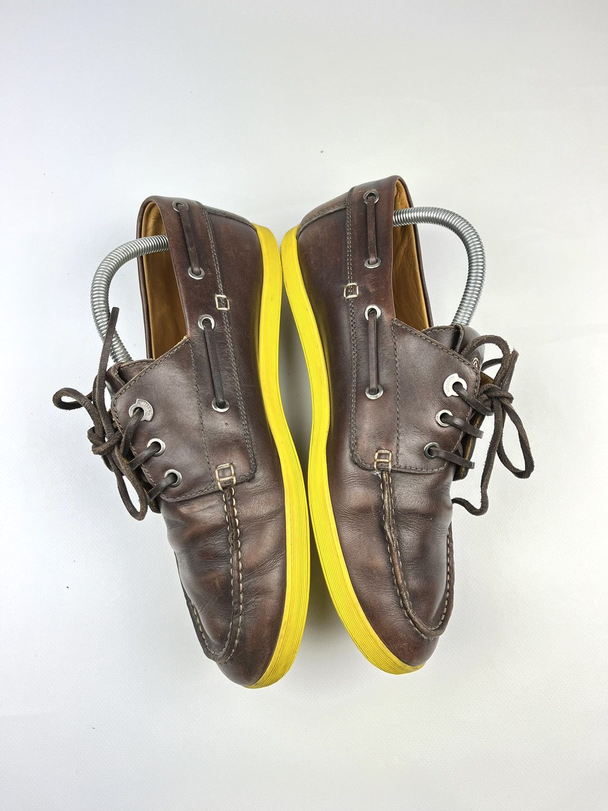 Moncler MONCLER Guadeloupe boat shoes brown leather top spider Size US 8 / EU 41 - 7 Thumbnail