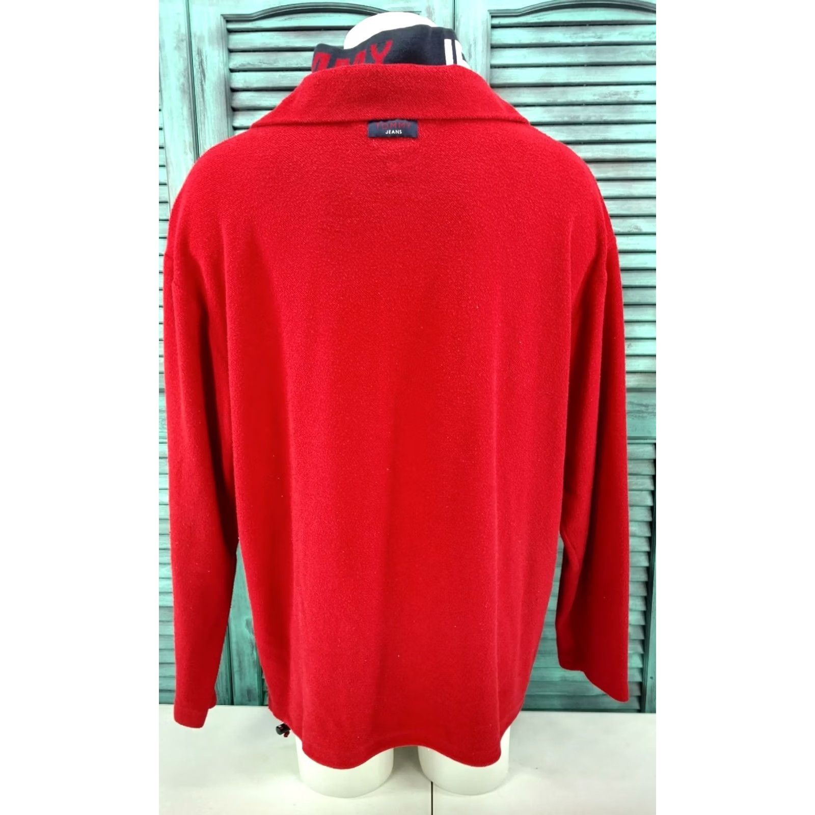 Tommy Hilfiger VTG Tommy Hilfiger Men's 2XL 1/4 Zip Red Pullover Sweater 100% Cotton 2XL Size XXL Size US XXL / EU 58 / 5 - 3 Thumbnail