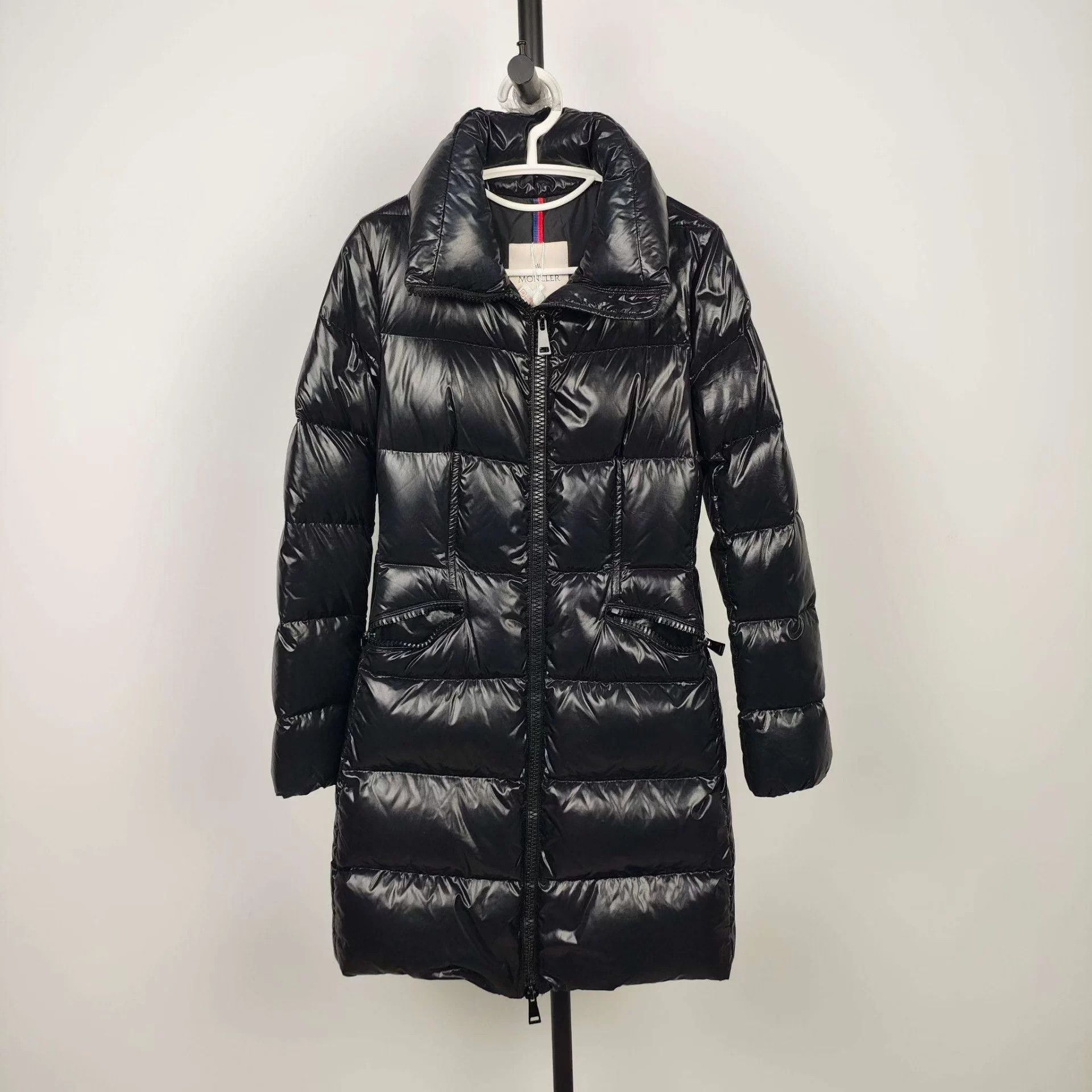 Moncler women's mid-length black down coat size 0