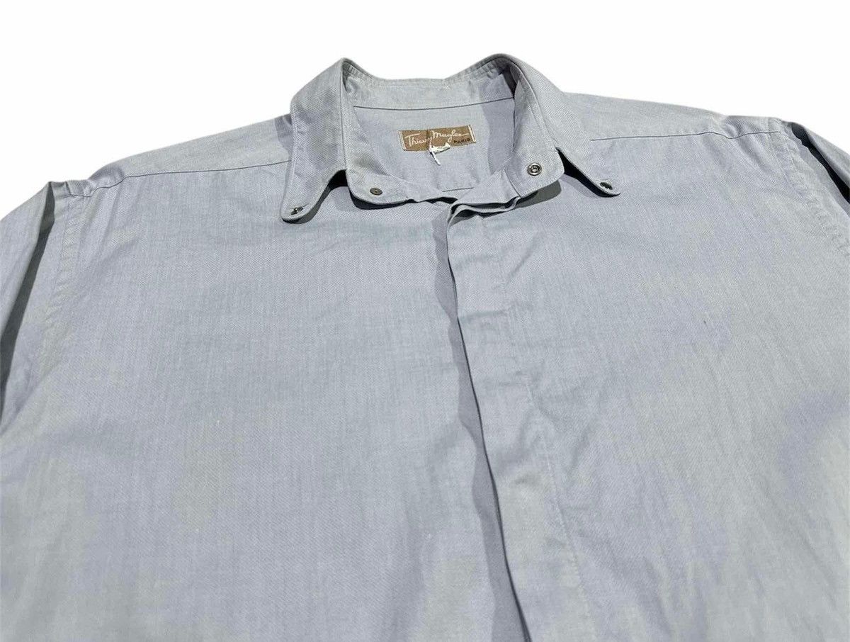 Thierry Mugler 🔥80s Thierry Mugler French Collar Hidden Snap Button Shirt Size US XL / EU 56 / 4 - 3 Thumbnail