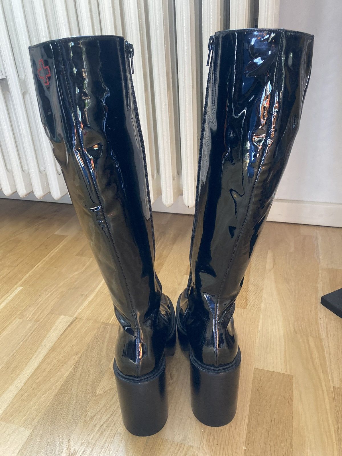 A.F. Vandevorst Knee high patent leather platforms Size US 11 / IT 41 - 8 Thumbnail