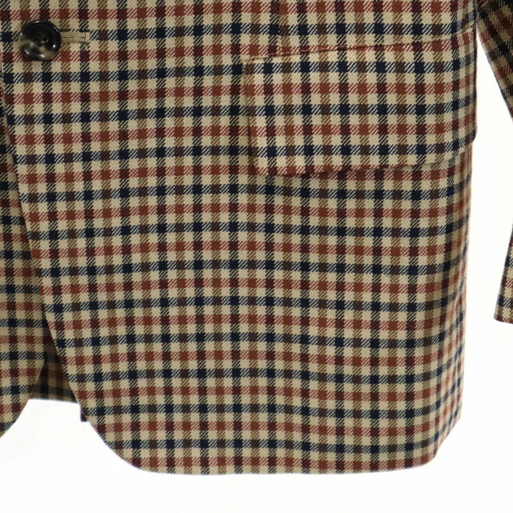 Comme des Garcons Jacket Checked Tailored Wool 2 Button Flap Pocket Beige Size US M / EU 48-50 / 2 - 9 Thumbnail