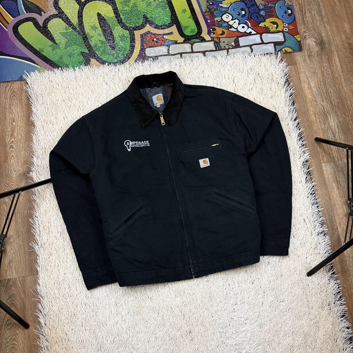 Carhartt Vintage Carhartt J01 BLK Black Detroit Blanket Lined