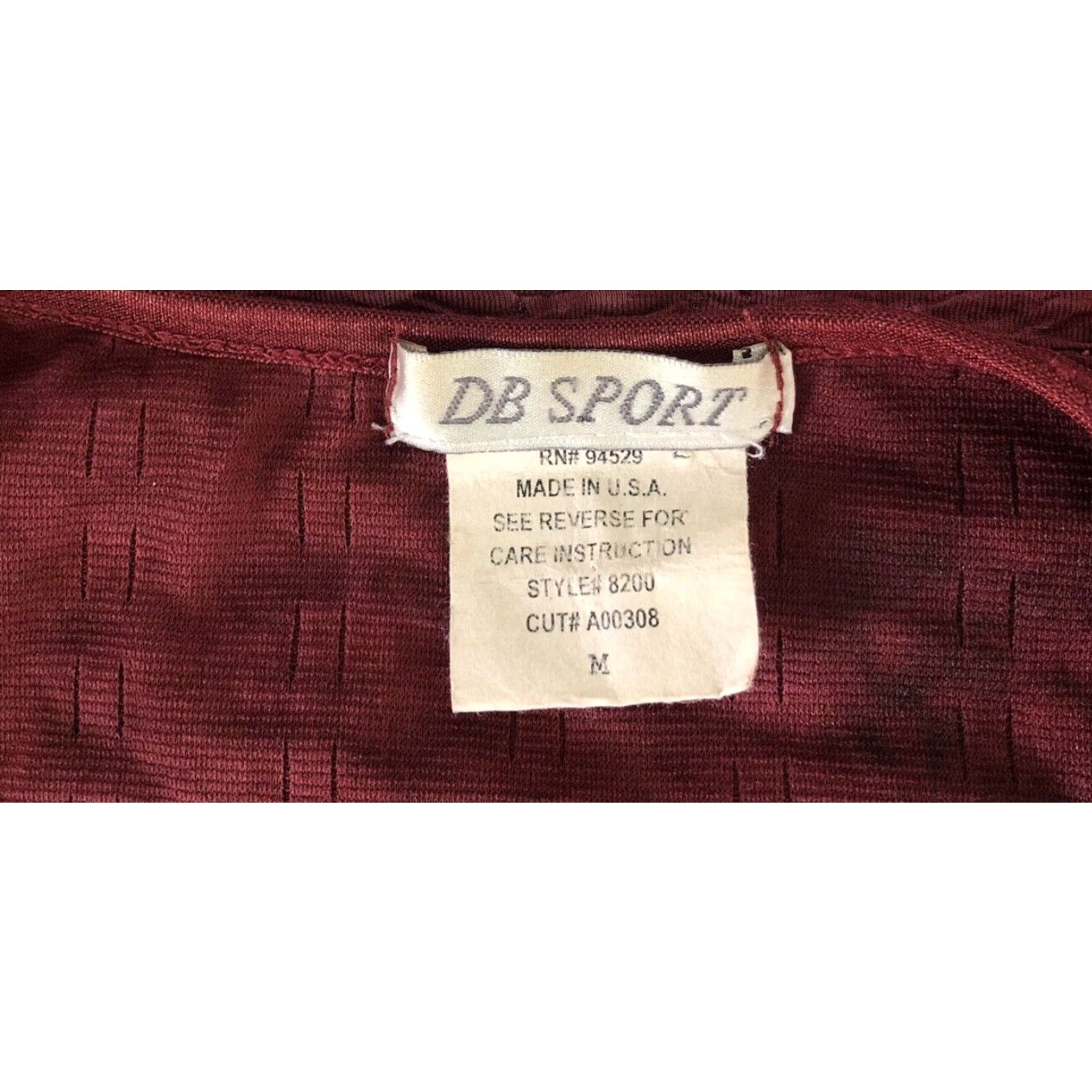 Vintage Vintage DB Sport Blouse Burgundy Tie Dye 3/4 Sleeve V-Neck Glitter Ruched Grunge Whimsigoth M Womens Size M / US 6-8 / IT 42-44 - 4 Thumbnail