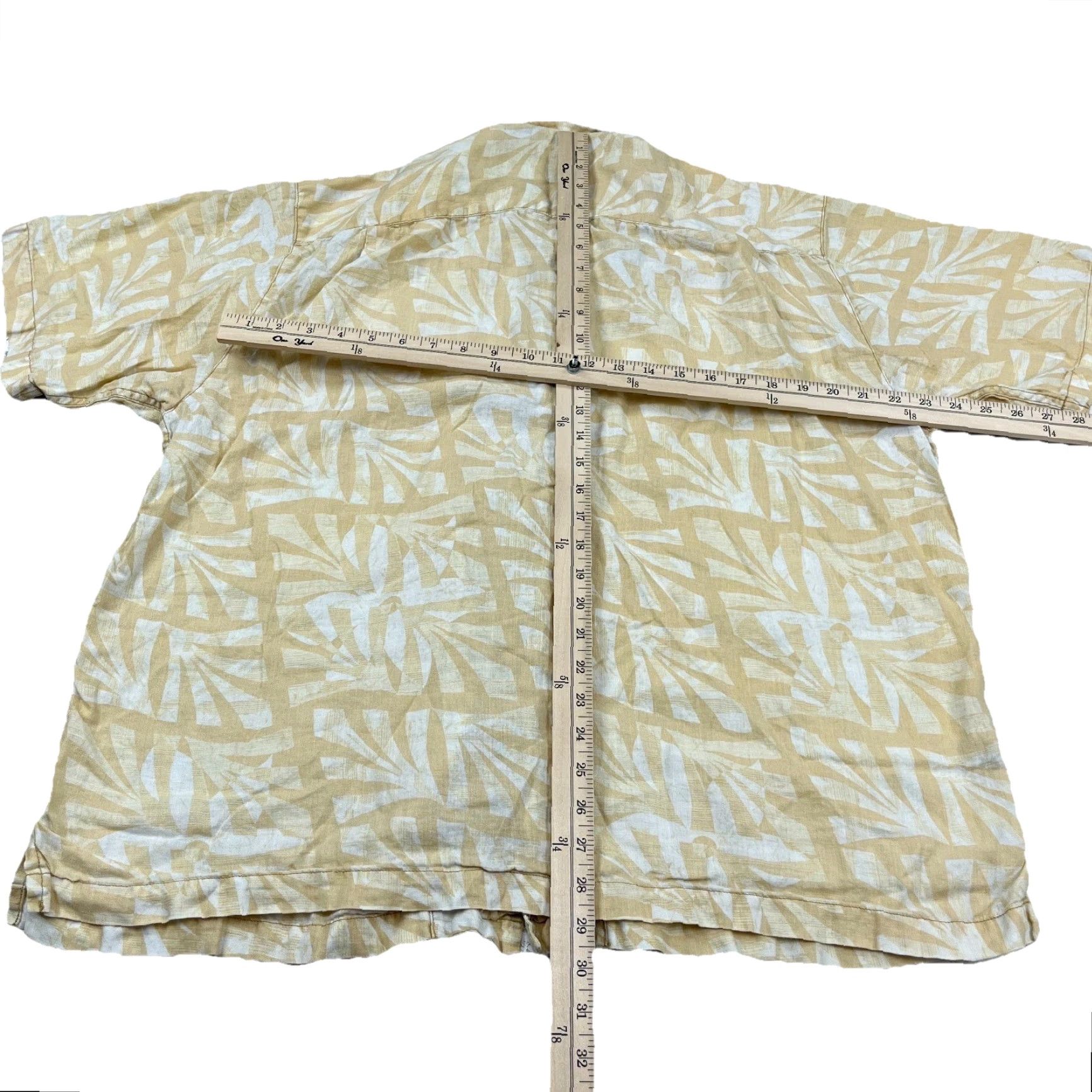 Tommy Bahama Tommy Bahama Shirt Men XL Yellow Linen Button Up Hawaiian Camp Pocket Beach Size US XL / EU 56 / 4 - 7 Thumbnail