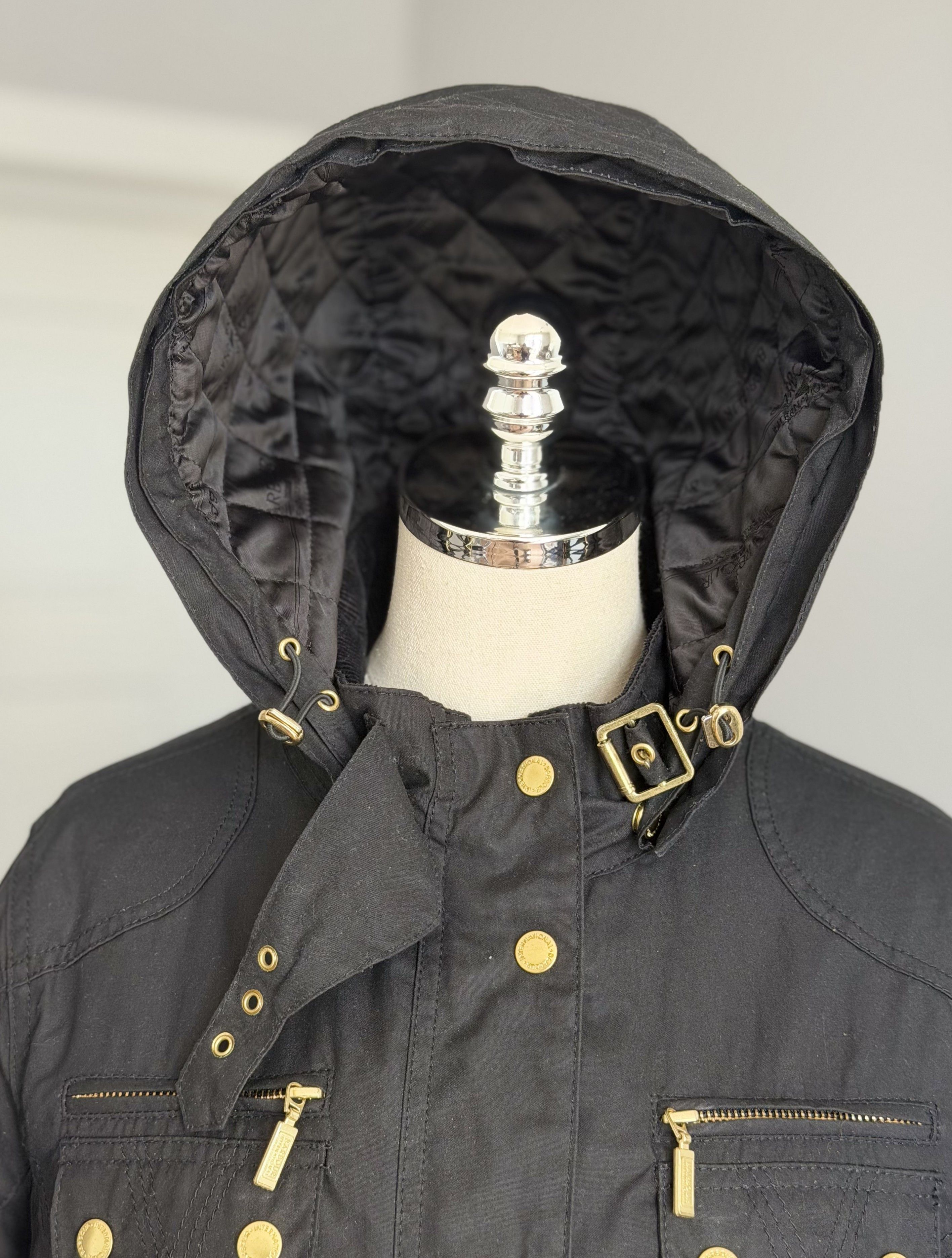 Barbour BARBOUR International SLIPSTREAM Wax Women's Hooded Jacket Size XL / US 12-14 / IT 48-50 - 11 Thumbnail