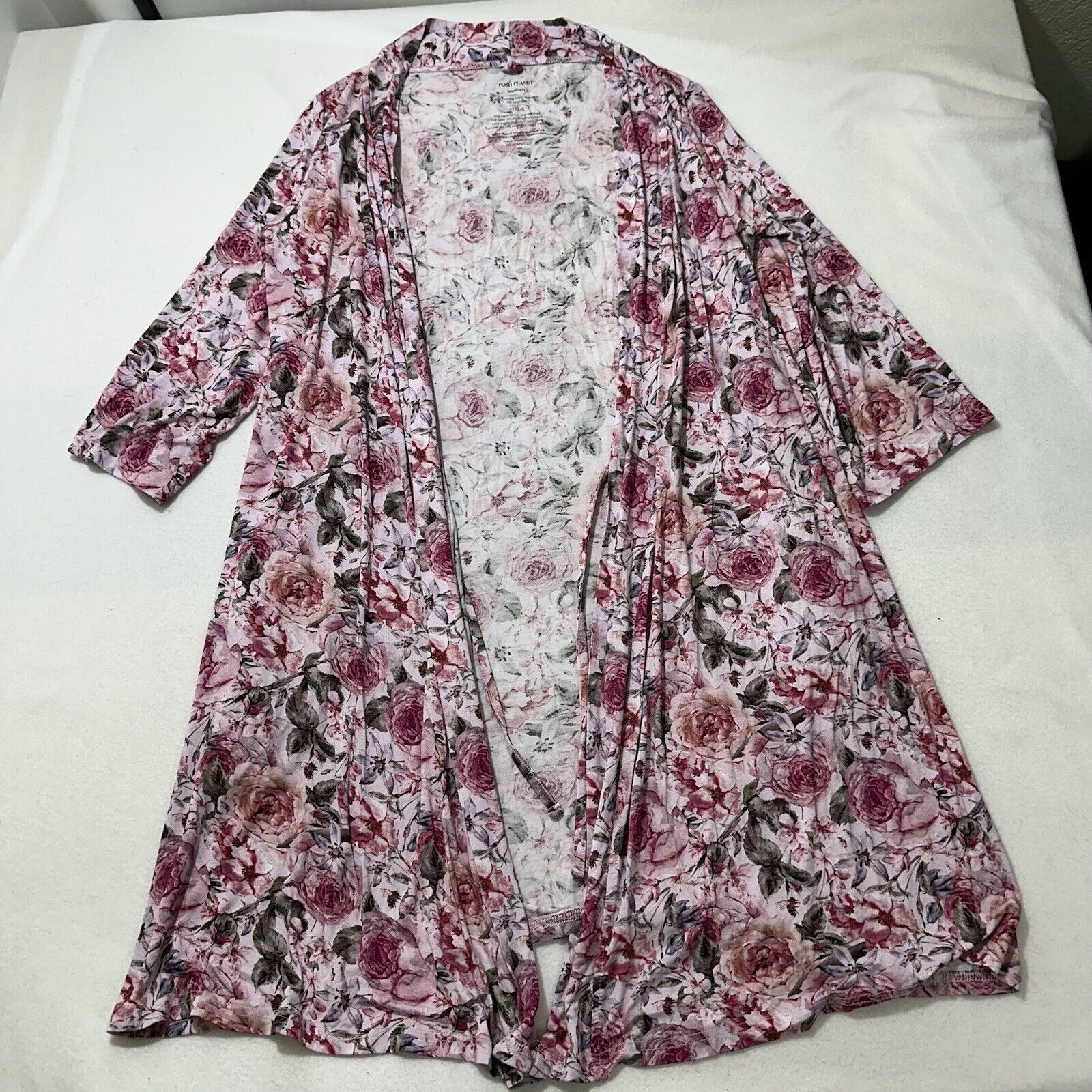 Other Posh Peanut Medium 3/4 Sleeve Bamboo Floral Cardigan Size M / US 6-8 / IT 42-44 - 1 Thumbnail
