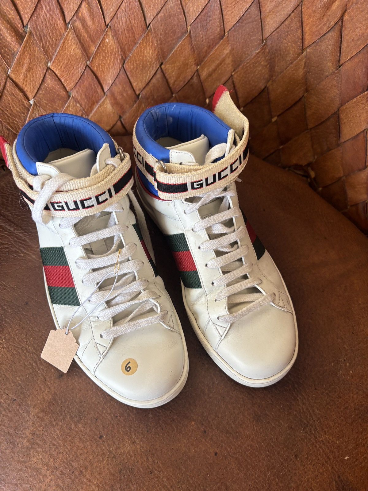 Gucci Gucci ace strap high top sneaker Size US 6 / IT 36 - 6 Thumbnail