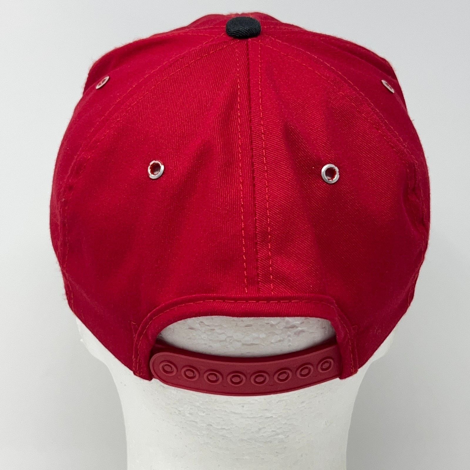 Vintage Vintage 90s Burlington Route Hat Baseball Cap Railroad Red Size ONE SIZE - 3 Thumbnail