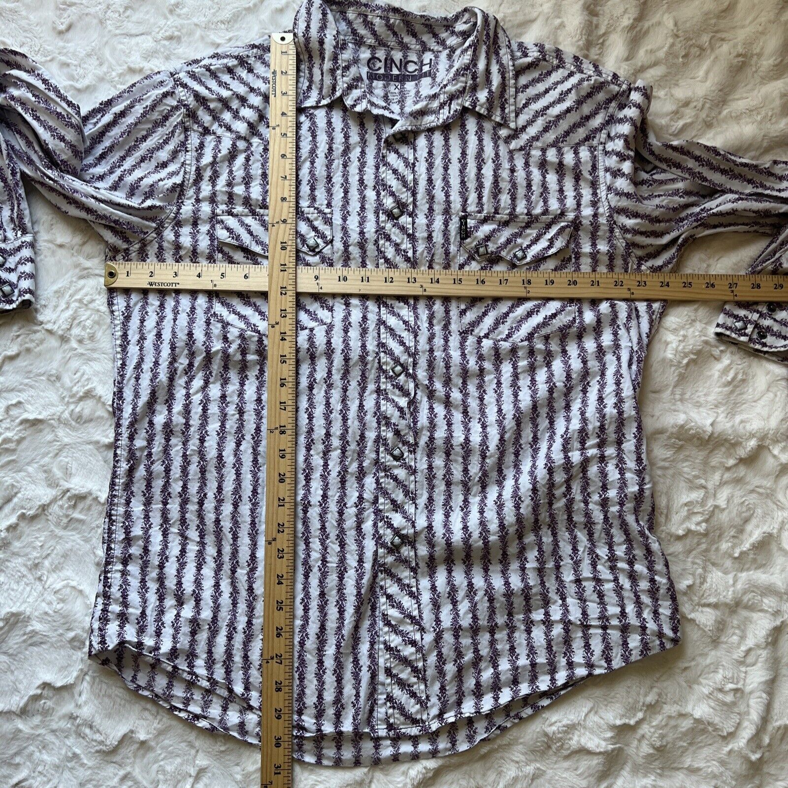 CINCH Cinch Modern Fit Men XL Long Sleeve Pearl Snap Western Size US XL / EU 56 / 4 - 6 Thumbnail