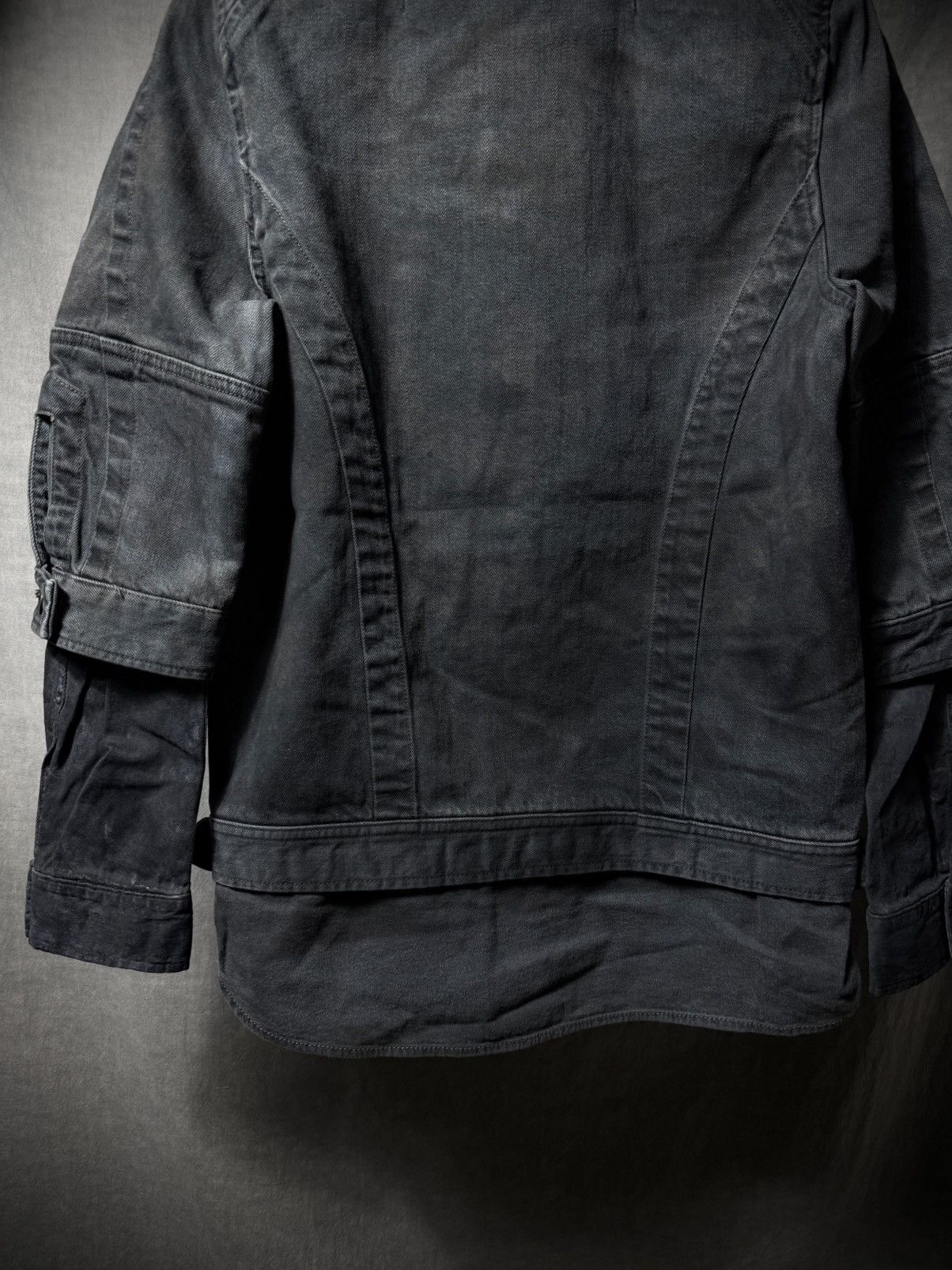 SIVA Siva 2012 Waxed Layered Multi-Panel Denim Jacket Size US S / EU 44-46 / 1 - 8 Thumbnail