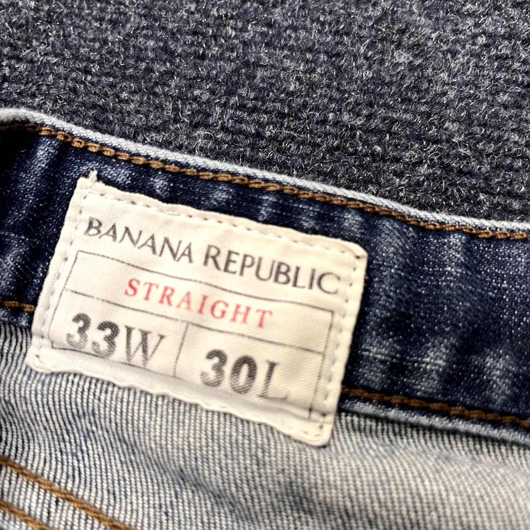 Banana Republic Banana Republic Straight Jeans Mens 33x30 Medium Wash Blue Denim Distressed Straight Leg Jeans Mens Size US 33 - 4 Thumbnail