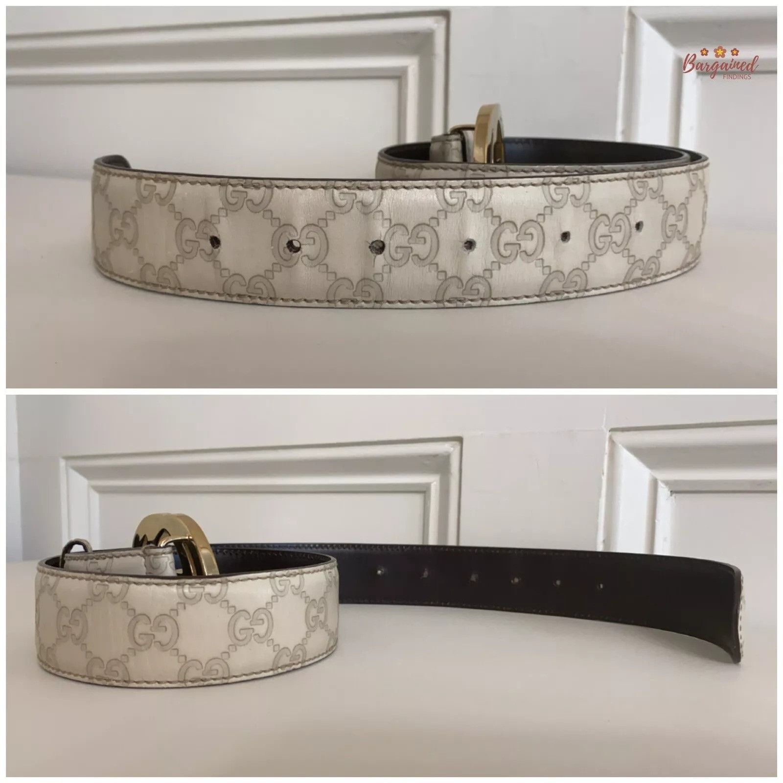 Gucci Gucci Guccissima Leather Gold Interlocking G Buckle Belt Size 30 - 8 Thumbnail