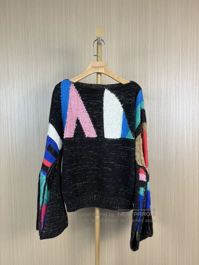 Chanel Chanel Egyptian black and gold geometric color block cashm Size S / US 4 / IT 40 - 1 Thumbnail
