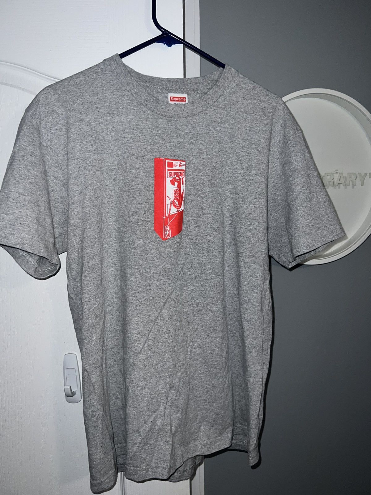 Supreme Supreme Payphone Tee - Heather Grey Size US M / EU 48-50 / 2 - 1 Thumbnail