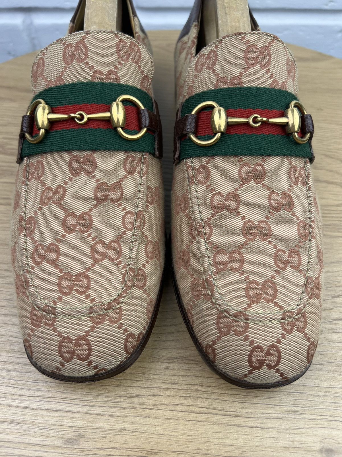 Gucci GUCCI Loafers Leather Shoes HORSEBIT Buckle GG Monogram Web Size US 9 / EU 42 - 6 Thumbnail