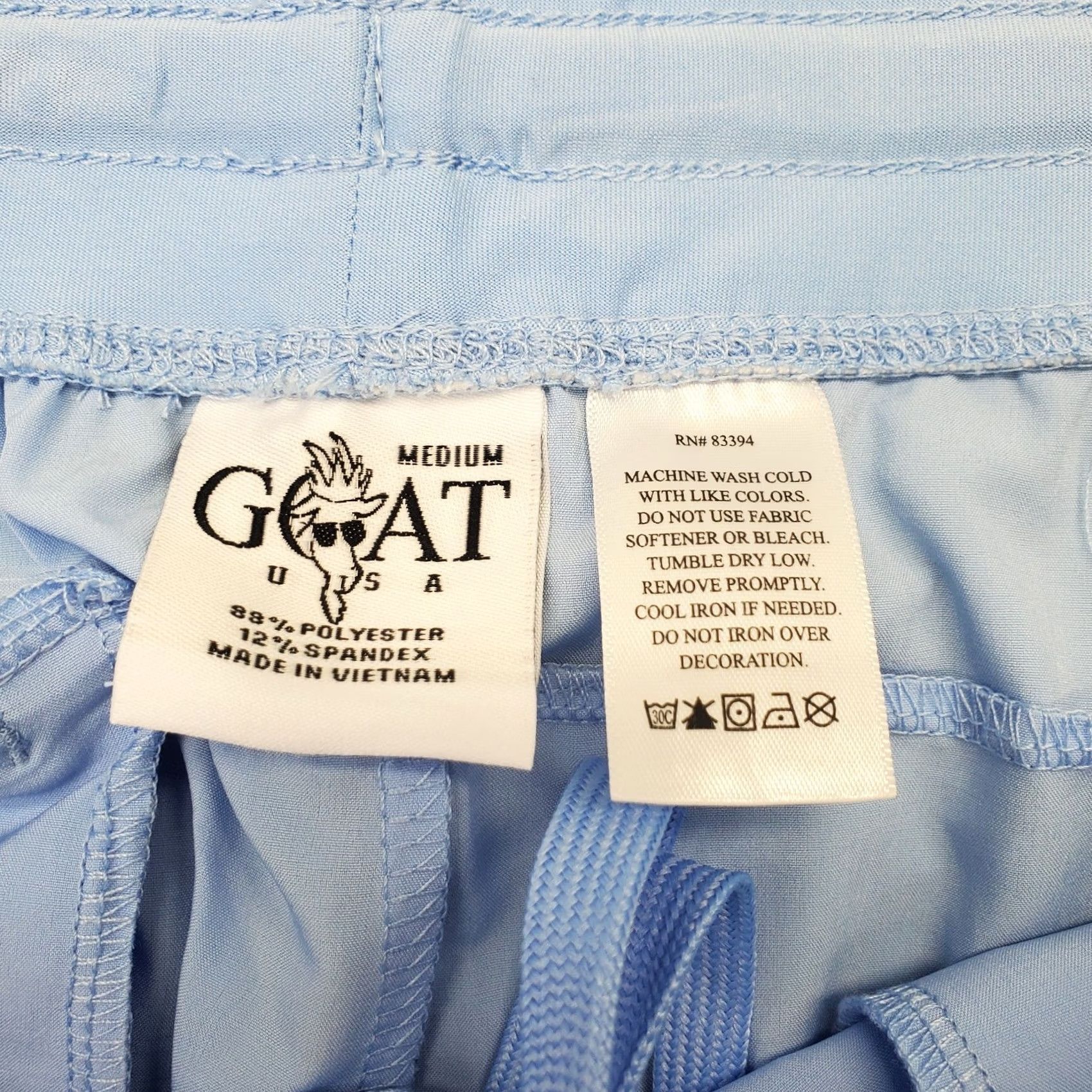 Vintage GOAT USA Shorts Womens M Blue Stretch Athletic Running Side Slit High Waist Size 32" / US 10 / IT 46 - 6 Thumbnail