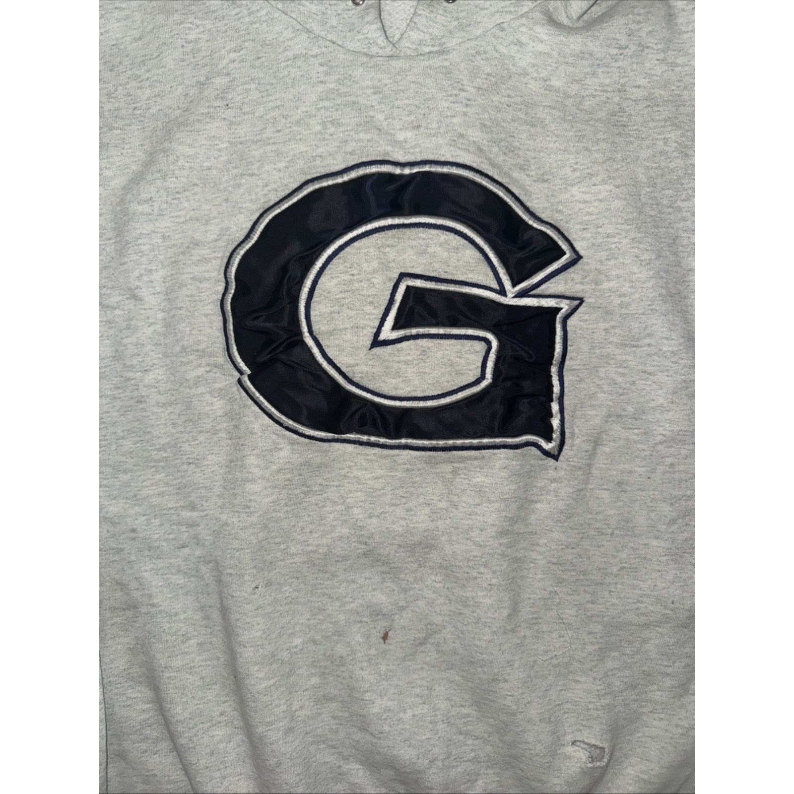 Vintage Georgetown Hoyas Pullover Hoodie Gray Distressed XL 22x25 Size US XL / EU 56 / 4 - 2 Thumbnail