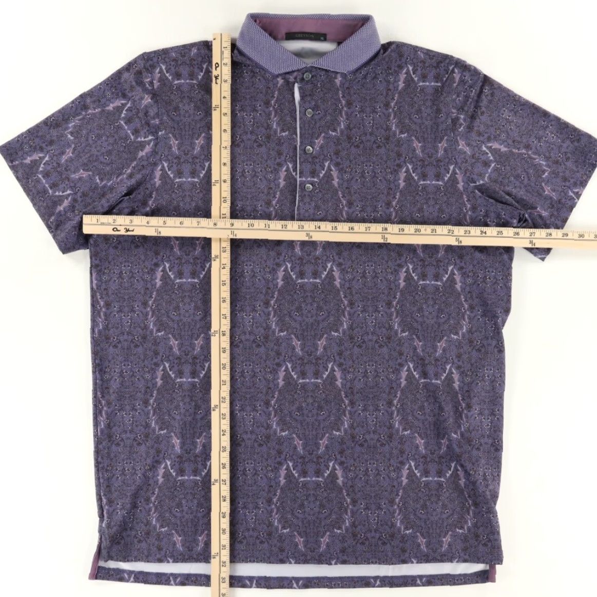 Vintage Greyson Wolf High Stretch Polyester Polo Shirt Purple Men's XL Shirt Mens XL Polo Size US XL / EU 56 / 4 - 3 Thumbnail