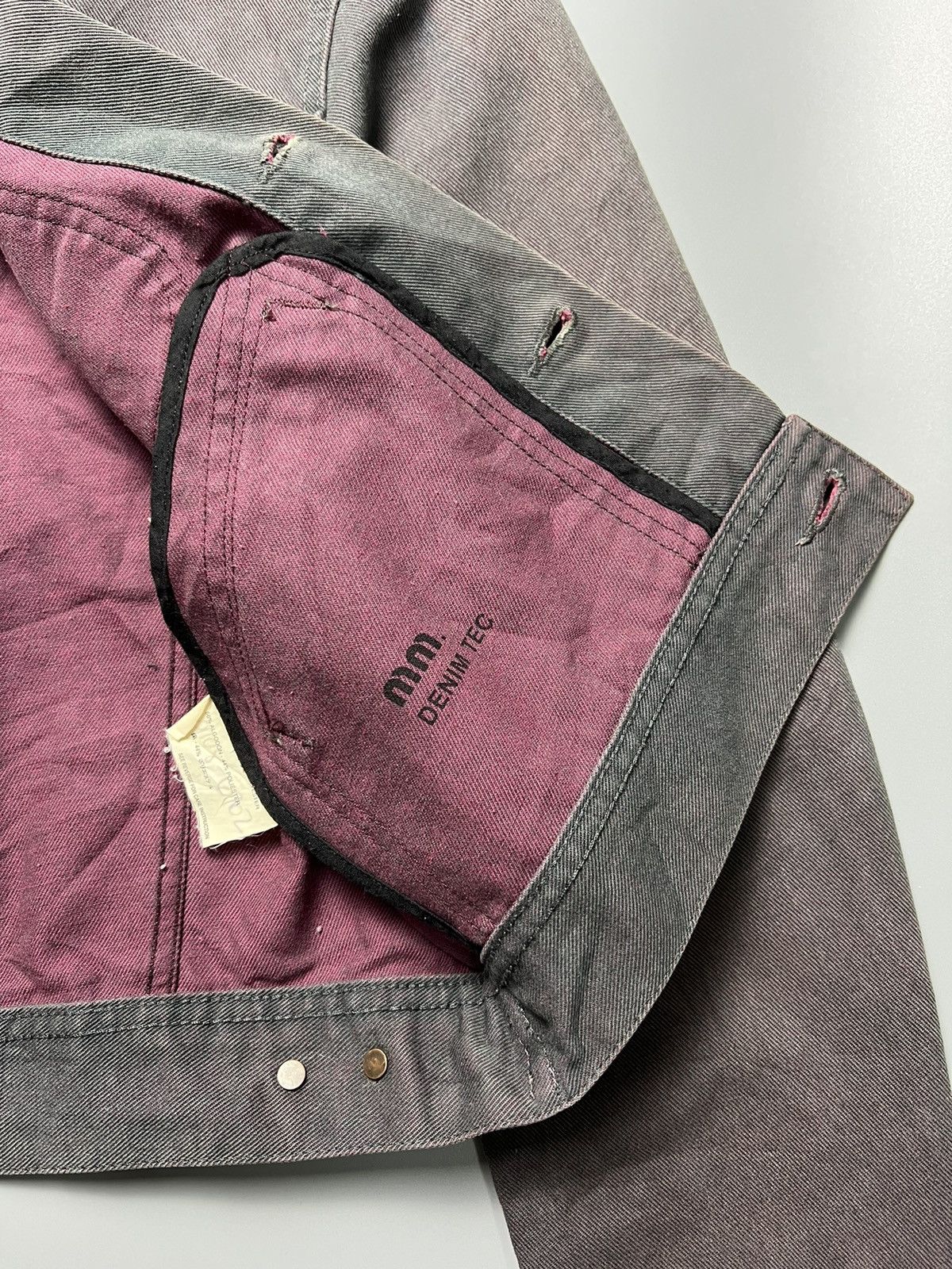Miu Miu 2020's MiuMiu Iresdescent Burgundy Trucker Jackets Size S / US 4 / IT 40 - 6 Thumbnail