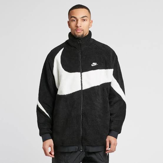 image of Nike Big Swosh Reversible Jacket in Black, Men's (Size Large)