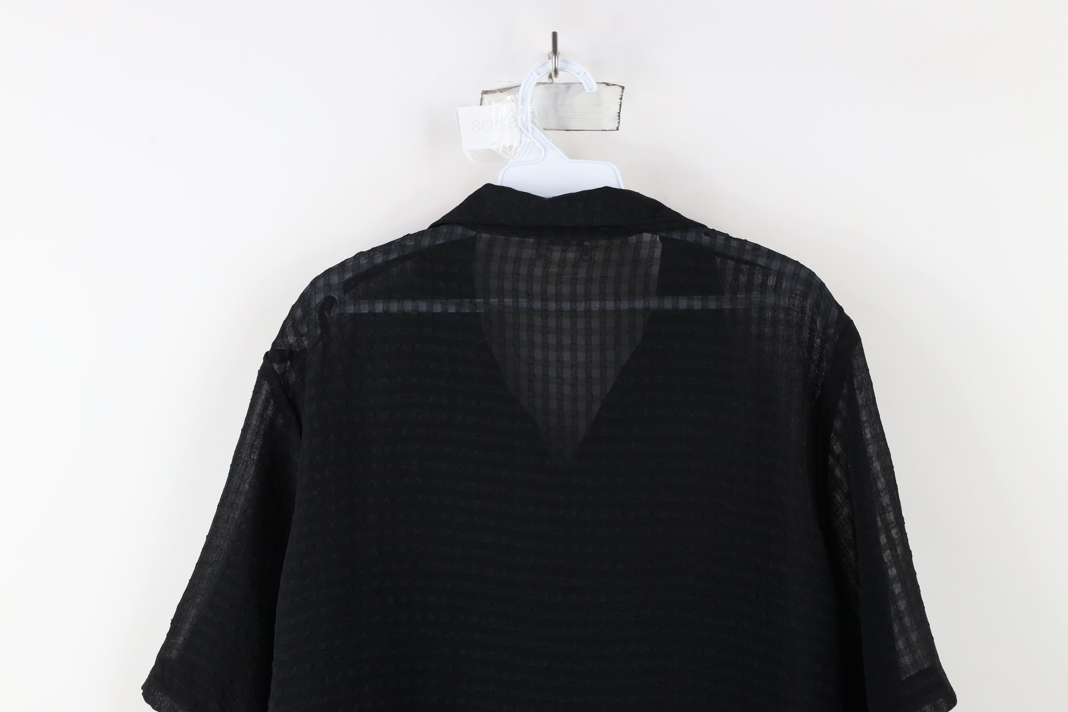 Vintage Vintage 90s Streetwear Camp Collar Button Shirt Black Size XXL / US 16-18 / IT 52-54 - 10 Thumbnail