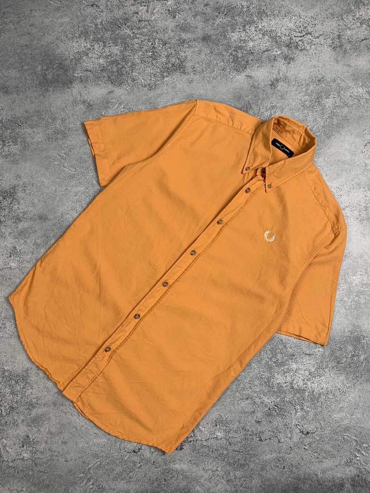 Fred Perry Vintage Fred Perry Orange Button-Up Shirt Short Sleeve 90’s Size US XS / EU 42 / 0 - 1 Thumbnail