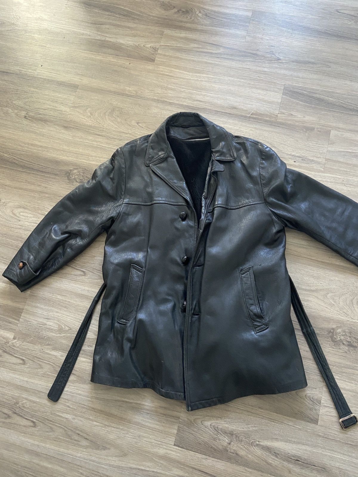 Vintage Vintage Leather Jacket w/Alpaca Fur lining Size US M / EU 48-50 / 2 - 1 Thumbnail