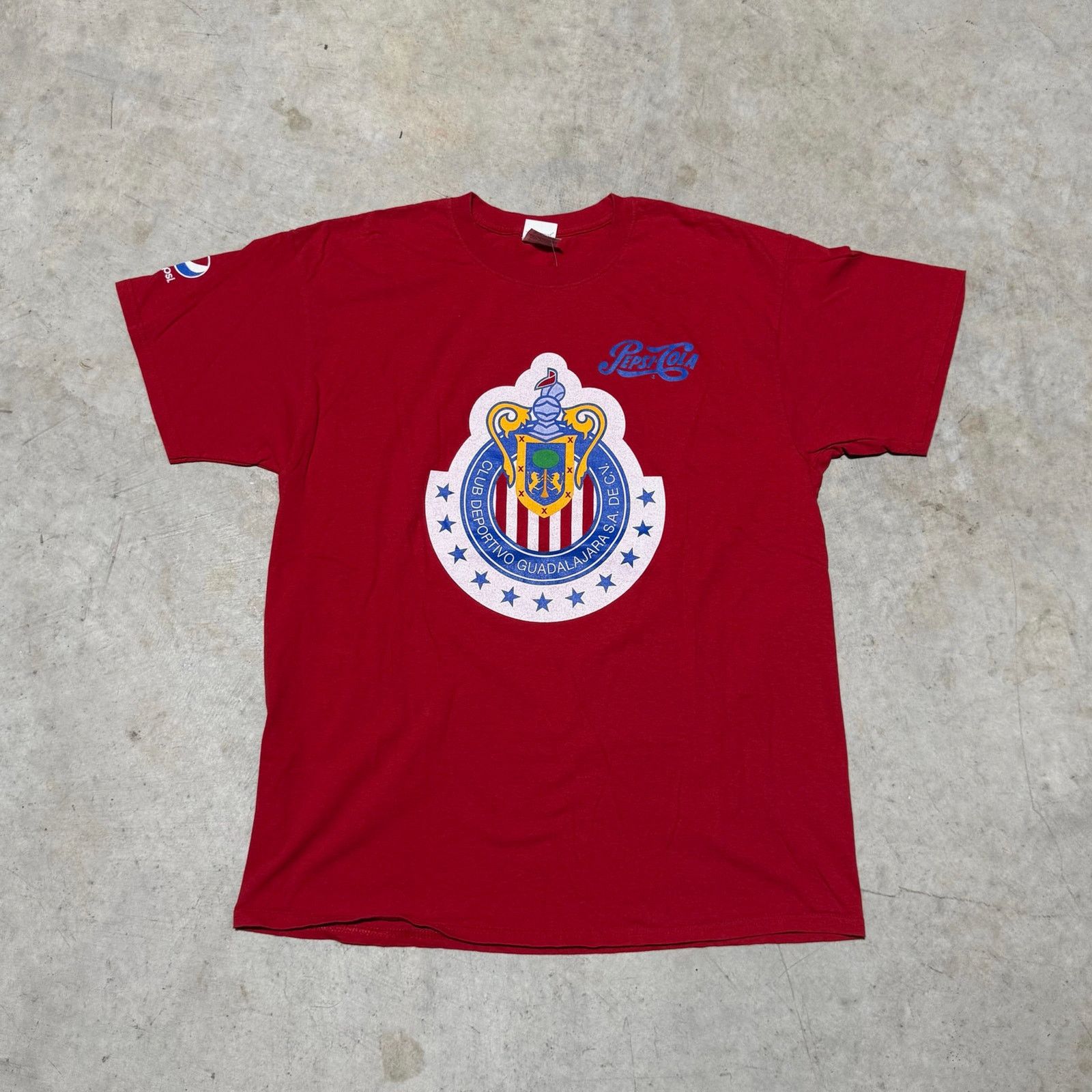 Fruit Of The Loom CD Club Deportivo Guadalajara S.A. DE C.V Soccer Tee PEPSI Size US XL / EU 56 / 4 - 1 Thumbnail