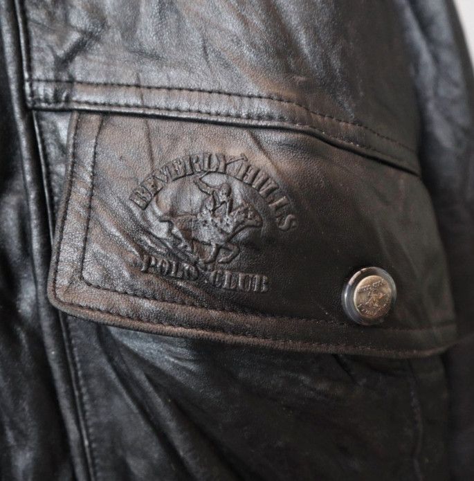 Beverly Hills Polo Club Vintage Polo Club Black Genuine Leather Jacket Size US L / EU 52-54 / 3 - 4 Thumbnail