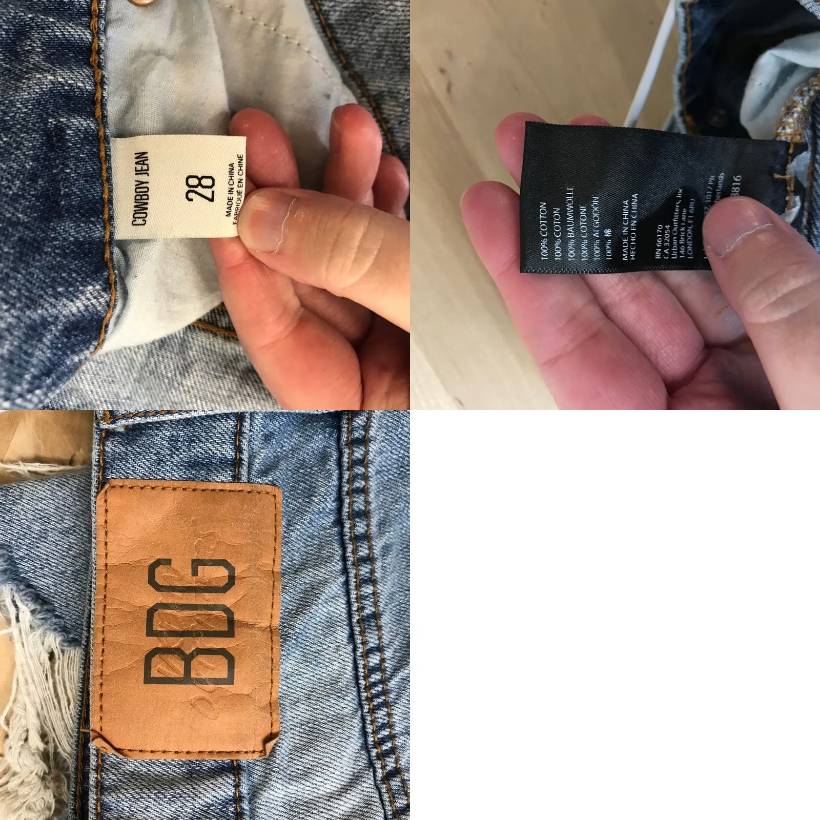 Bdg BDG Urban Outfitters Cowboy Jean Distressed Straight Leg Jeans Light Wash 28 Size 28" / US 6 / IT 42 - 8 Thumbnail