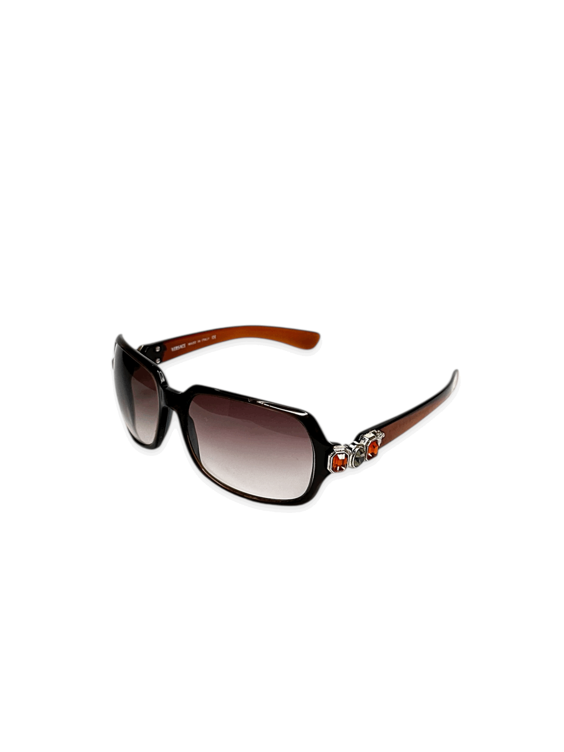 Versace Versace Big Stones Swarovski Square Rare Vintage Sunglasses Size ONE SIZE - 1 Thumbnail