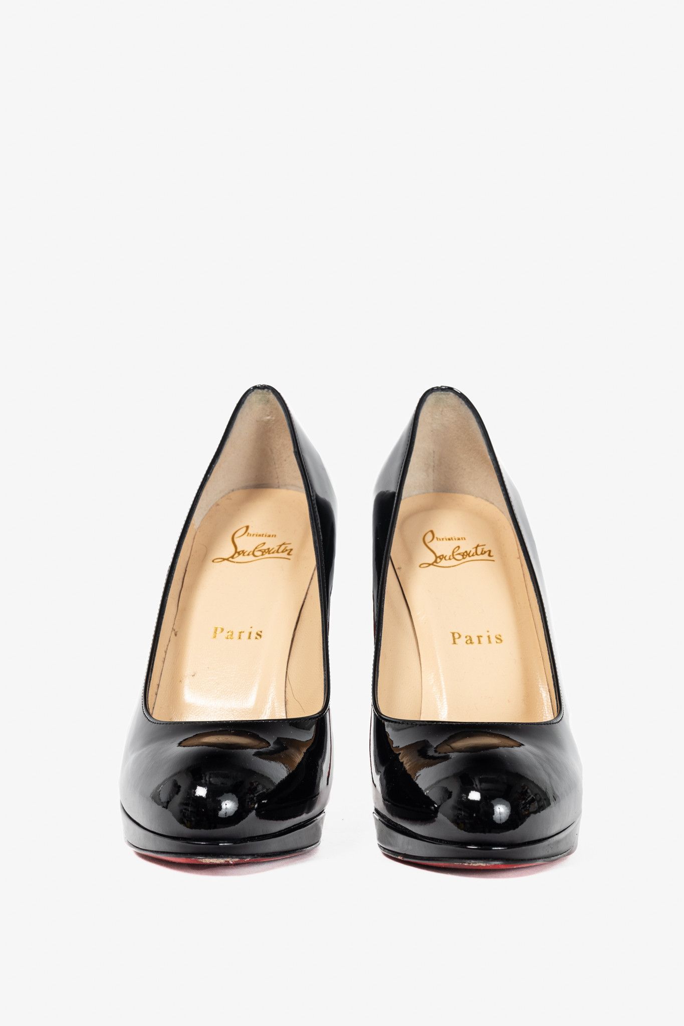 Christian Louboutin Christian Louboutin New Simple 120 Patent Calf Leather Pumps Size US 7 / IT 37 - 2 Thumbnail
