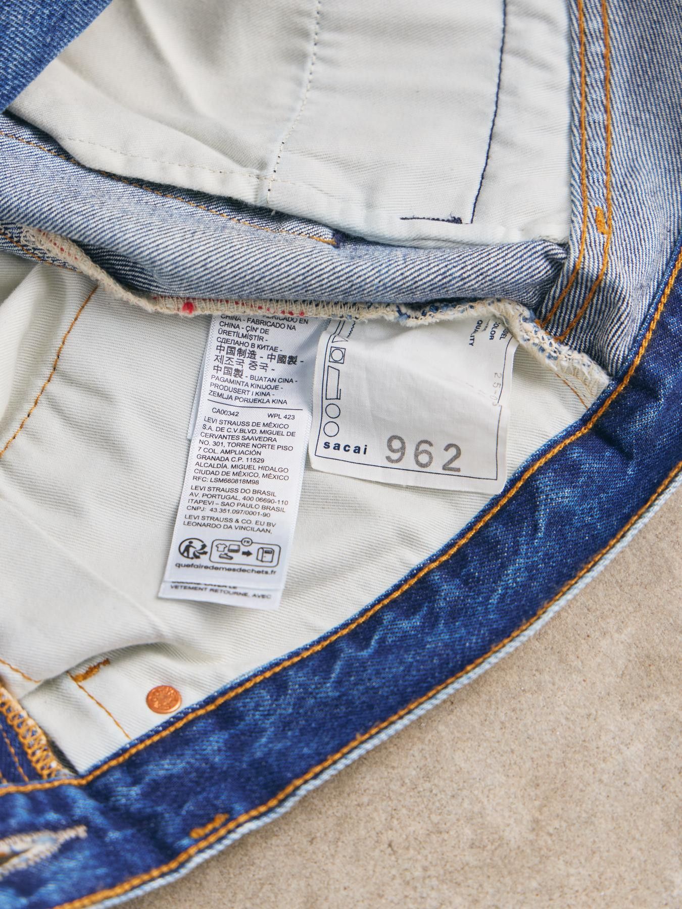 Sacai LEVI'S x Sacai Denim Pants - Light Wash Size US 34 / EU 50 - 5 Thumbnail