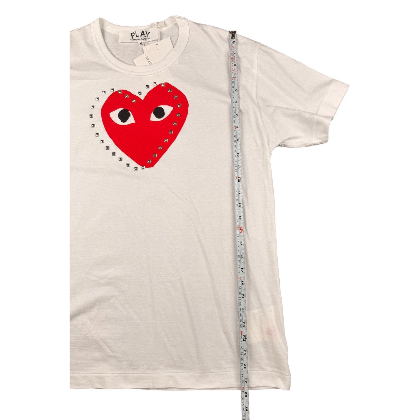 Comme des Garcons Comme des Garçons PLAY studded heart t-shirt Unisex XL NWT Size US XL / EU 56 / 4 - 4 Thumbnail