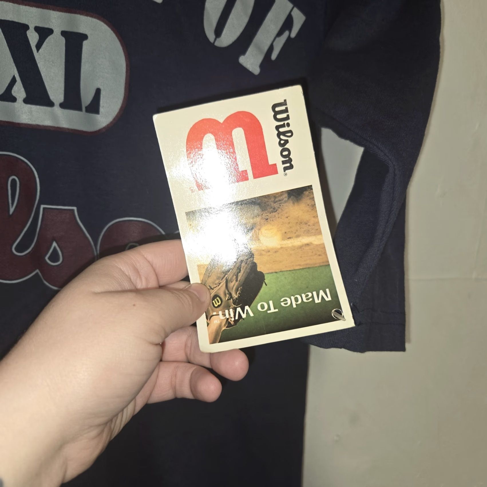 Wilson VINTAGE Property Of Wilson Athletics V Neck Baseball T Shirt Size Medium Blue NWT Size US M / EU 48-50 / 2 - 7 Thumbnail