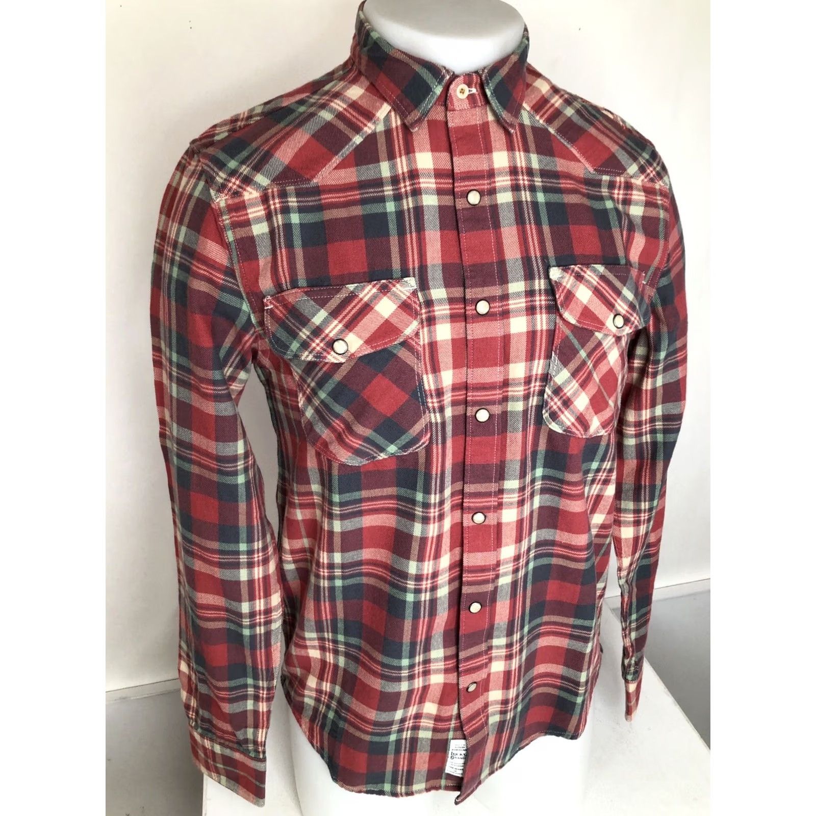 Lucky Brand LUCKY BRAND Shirt Mens S Plaid Flannel Western Snap Button-Up Multicolor Shirt Size US S / EU 44-46 / 1 - 2 Thumbnail