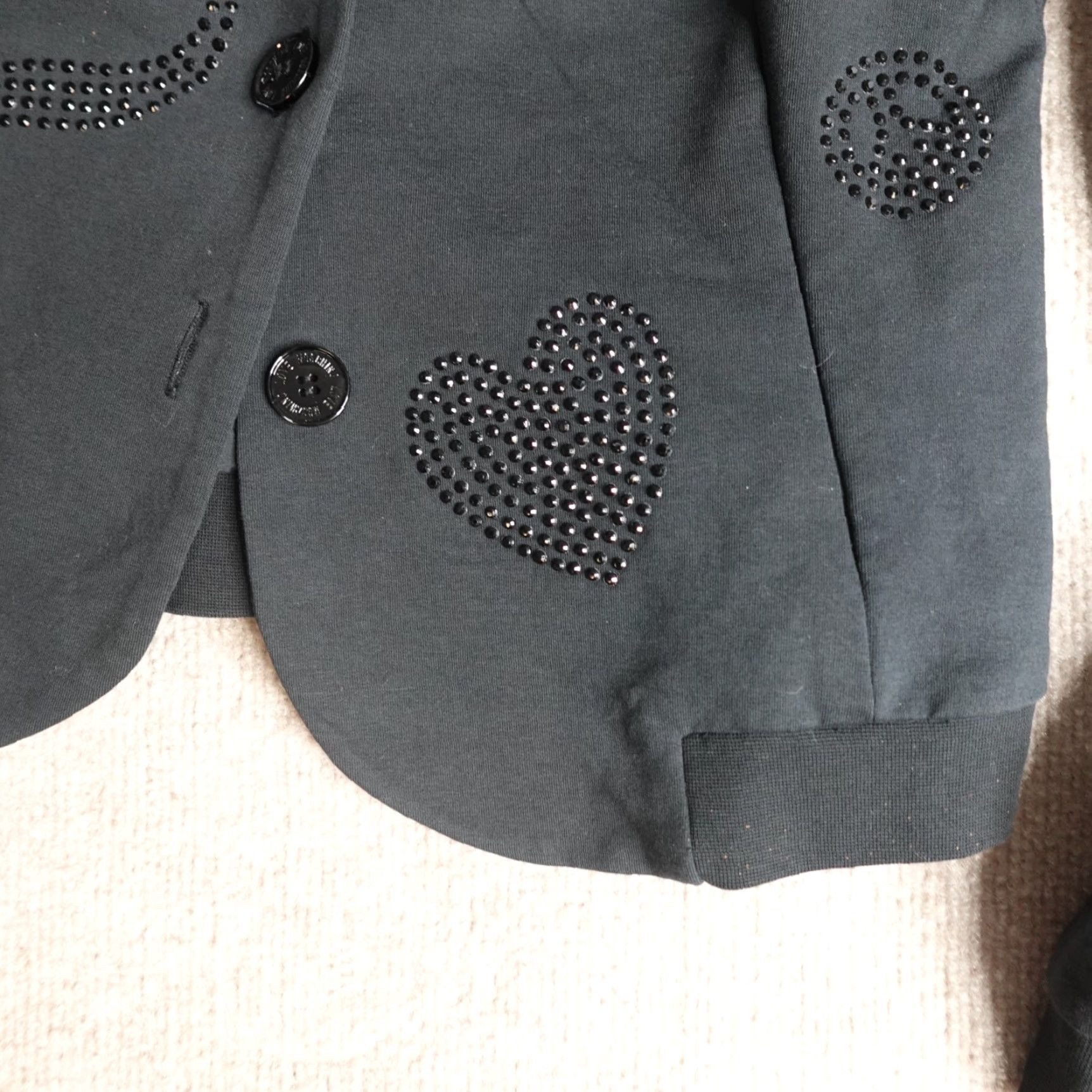 Moschino Love Moschino Womens Blazer 10 Black Bomber Bling Size L / US 10 / IT 46 - 5 Thumbnail