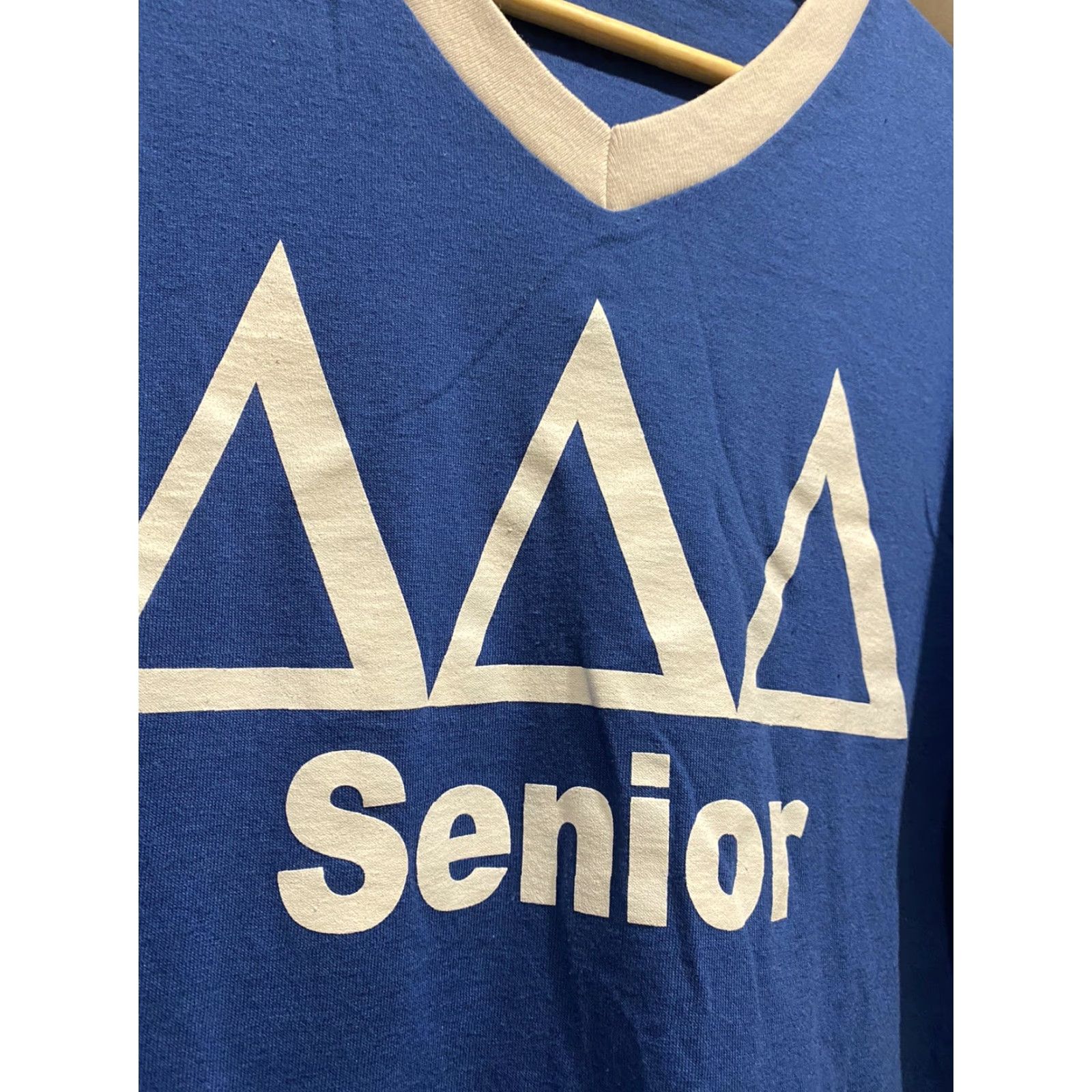 Augusta Sportswear Womens Medium Shirt Tri Delta Hacky Sack Senior Shirts M Blue Crew Neck Short Sleeve Cotton Blend Ringer Augusta Sportswear Women T-Shirt Size M / US 6-8 / IT 42-44 - 3 Thumbnail