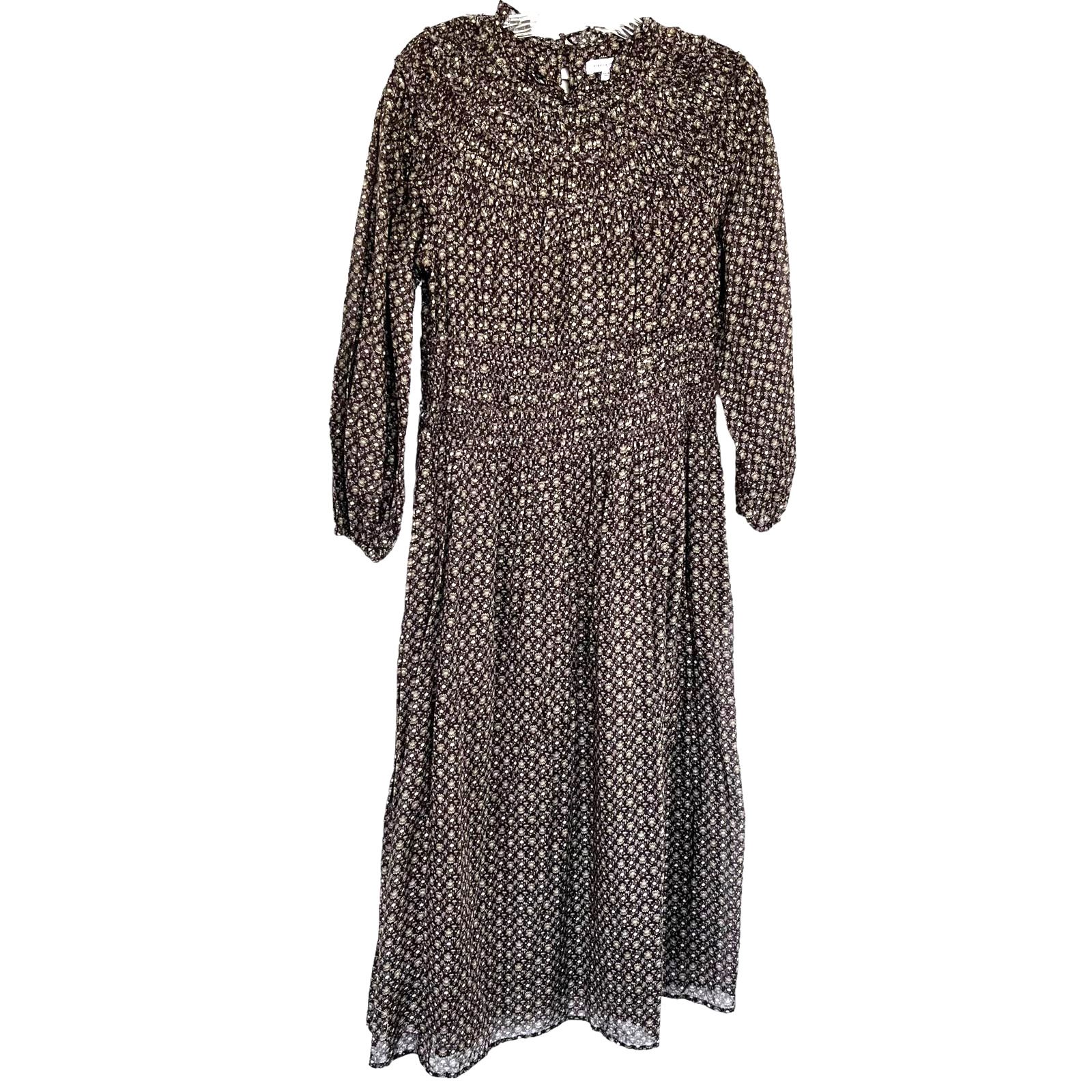 Rebecca Taylor Rebecca Taylor Feather Fleur Smocked Floral Midi Dress Size S / US 4 / IT 40 - 4 Thumbnail