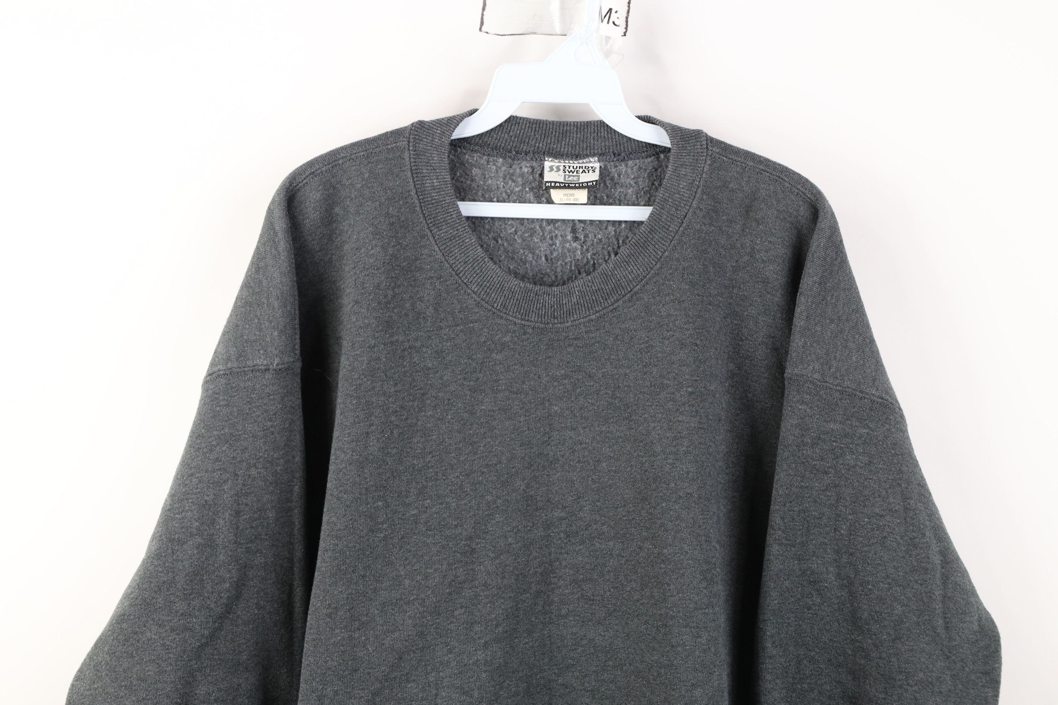 Vintage Vintage 90s Streetwear Heavy Crewneck Sweatshirt Gray USA Size US XL / EU 56 / 4 - 2 Thumbnail