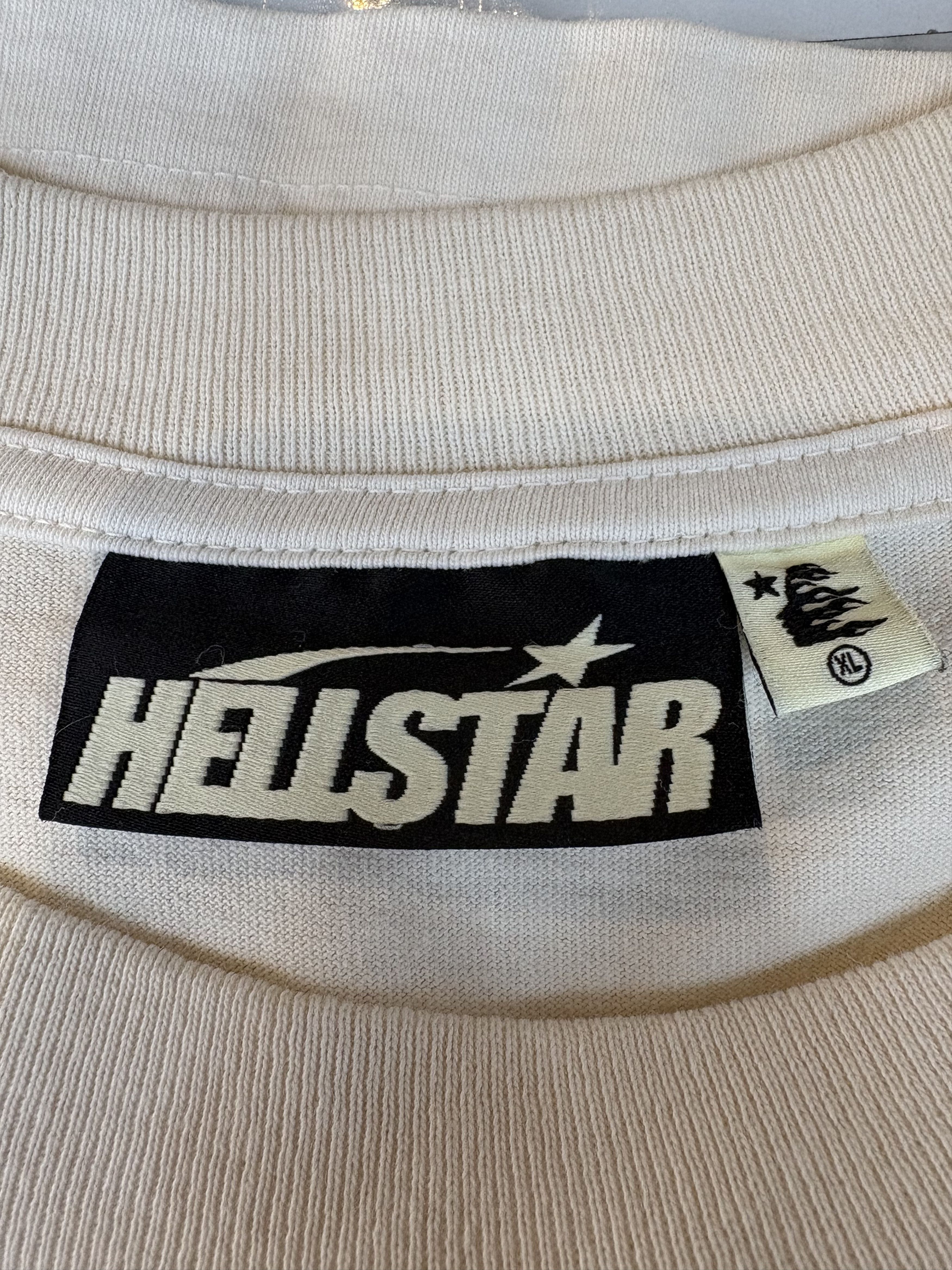 HELLSTAR Hellstar "Classic" T-shirt (Gel Print) (White/Brown) Size US XL / EU 56 / 4 - 3 Thumbnail