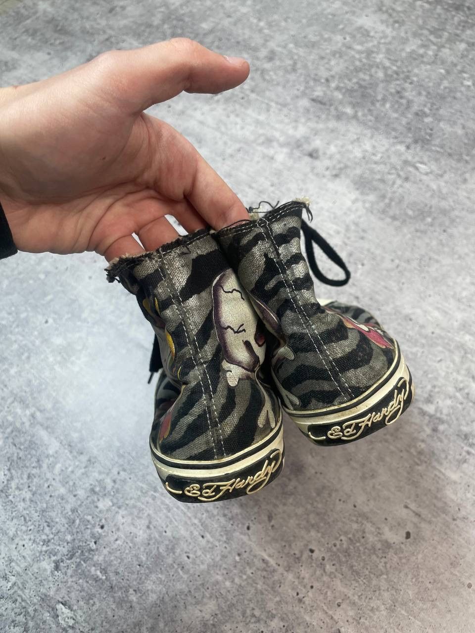 Ed Hardy Vintage Ed Hardy Christian Audigier Skull Printed Shoes Y2K Size US 8 / IT 38 - 5 Thumbnail