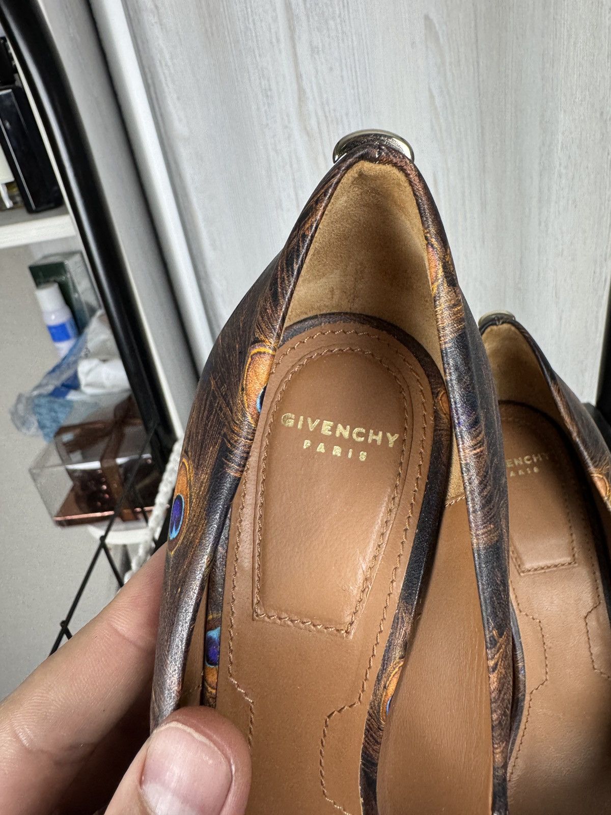 Givenchy Givenchy Paris peacock print leather stilettos heels Size US 6 / IT 36 - 8 Thumbnail